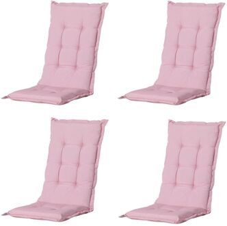 Tuinkussens Hoge Rug Panama Soft Pink - 123x50 - Roze - 4 Stuks