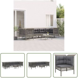 Tuinmeubel Set - Grijs - PE-Rattan - Modulair Design