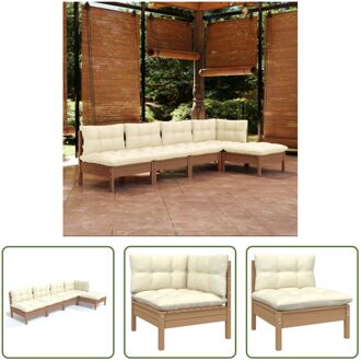 Tuinmeubelset Grenenhout - Loungeset - 63.5x63.5x62.5cm - Honingbruin