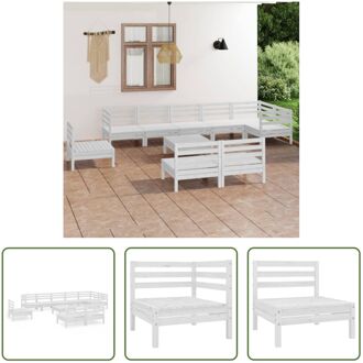 Tuinmeubelset Pallet - 63.5 x 63.5 x 62.5 cm - Wit - Massief grenenhout