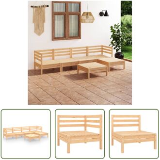 Tuinmeubelset Pallet Grenenhout - 63.5 x 63.5 x 62.5 cm - Modulair Design Bruin