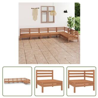 Tuinmeubelset - Palletontwerp - Grenenhout - 63.5 x 63.5 x 62.5 cm (LxBxH) Bruin