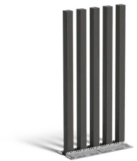 Tuinpaal set 5 stuks staal 100 x h. 200 cm