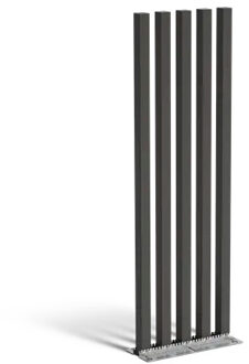 Tuinpaal set 5 stuks staal 100 x h. 300 cm