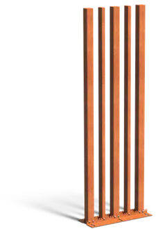 Tuinpaal set 5 stuks VARI corten 100 x h. 300 cm