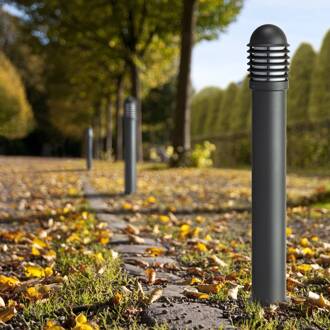 Tuinpadverlichting 1041 gegoten aluminium met lamellen, hoogte 100 cm grafiet