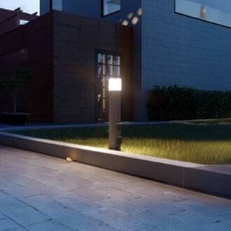 Tuinpadverlichting 400140024, hoogte 60 cm, antraciet, 2 stopcontacten antraciet, wit