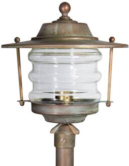 Tuinpadverlichting Adessora lantaarn zeewaterbestendig antiek messing, koper, helder
