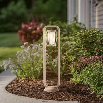 tuinpadverlichting Chandan, 90 cm, beige, metaal, IP54 beige, wit