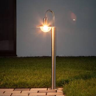 tuinpadverlichting Damion, 140 cm, roestvrij staal, E27, IP44 roestvrij staal, helder