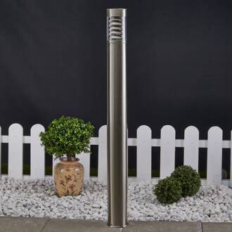 tuinpadverlichting Enja, 100 cm, roestvrij staal, IP44, E27 roestvrij staal, helder