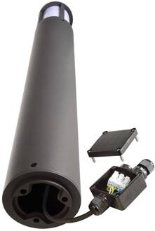 Tuinpadverlichting Facado II, hoogte 100 cm, rond, donkergrijs/opaal donkergrijs, opaal