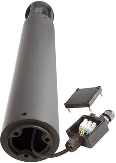 Tuinpadverlichting Facado II, hoogte 65 cm, grijs/rook, Ø 11 cm, IP65 donkergrijs metallic RAL 840-M, rookgrijs