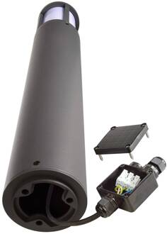 Tuinpadverlichting Facado II, hoogte 65 cm, rond, donkergrijs/opaal donkergrijs, opaal