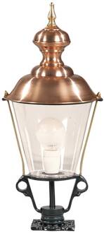 Tuinpadverlichting K43, hoogte 61 cm zwart transparant, koper