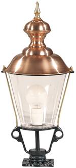 Tuinpadverlichting K43, hoogte 68 cm zwart transparant, koper