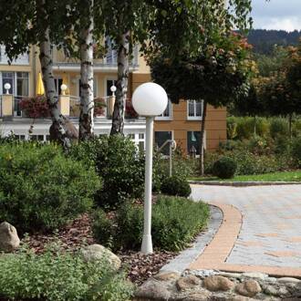 Tuinpadverlichting KRISTALLKUGEL wit transparant