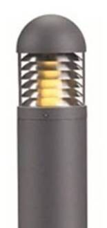 Tuinpadverlichting Kurt, grijs, metaal, 100 cm hoog, E27, IP44 grijs, helder