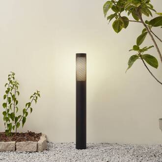 tuinpadverlichting Lurinda, zwart, aluminium, Ø 10,5 cm zwart mat