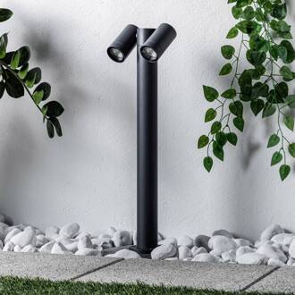 tuinpadverlichting Tulimar, 2-lamps, 60cm, metaal, IP65 donkergrijs