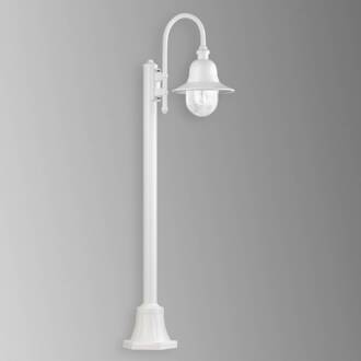 Tuinpadverlichting van gegoten aluminium, wit wit, transparant