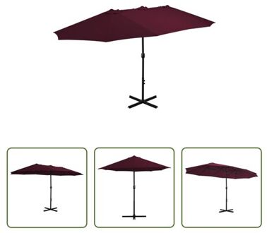 Tuinparasol - Bordeauxrood - 460 x 270 x 246 cm - UV-beschermend polyester