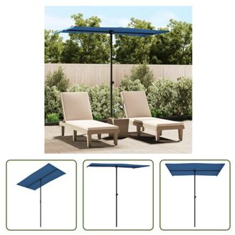 Tuinparasol - Polyester - 180 x 110 x 208 cm - Azuurblauw