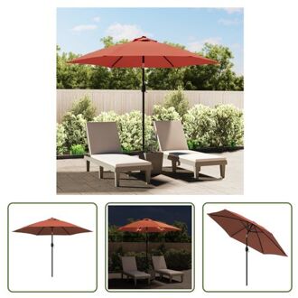 Tuinparasol Solar LED Verlichting - 300x225 cm - Terracotta Bruin