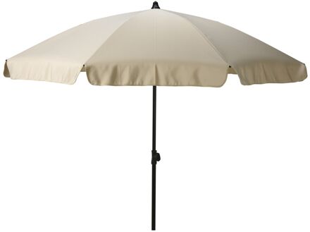 Tuinparasol/Strandparasol met Volant 200 cm - Zwarte Buis - Creme Crème