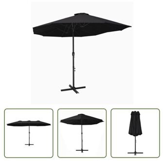 Tuinparasol Zwart 460 x 270 x 246 cm - UV-beschermend polyester