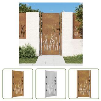 Tuinpoort Cortenstaal - 105 x 205 cm - Roestig