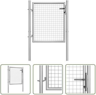 Tuinpoort Robuust Gegalvaniseerd Staal - 105 x 125 cm - Trendy en Corrosiebestendig