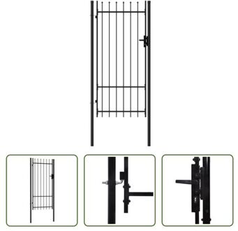 Tuinpoort - Staal - 100x250cm - Zwart