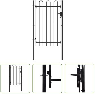 Tuinpoort - Stalen Barrière - 100x200 cm - Zwart