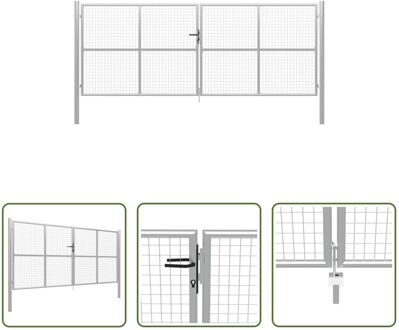 Tuinpoorten - Gazen hekpoort - 415 x 200 cm - Gegalvaniseerd staal