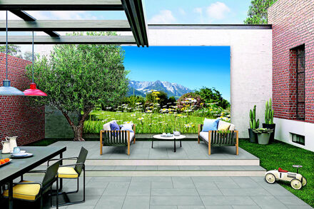 Tuinposter op 2cm frame 120x200 cm