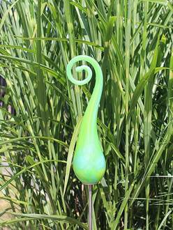 Tuinprikker glas boog mini lime 107-M