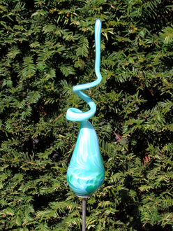 Tuinprikker glas spiraal mini, jade 106-M