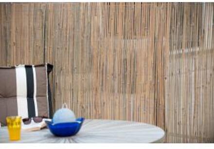 Tuinscherm 1x5 m bamboe Bruin