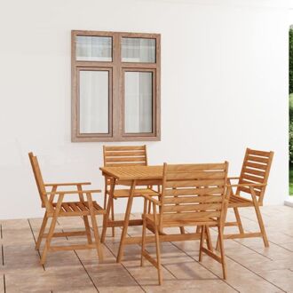 Tuinset Acaciahout - 88x88x74cm (tafel) - 56x62x92cm (stoel) - Weerbestendig Bruin