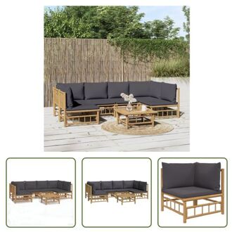 Tuinset Bamboe - Lounge - 55x65x30 cm - Modulair Bruin