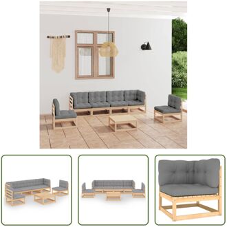 Tuinset - Grenenhout - Grijs - 70 x 70 x 67 cm - Modulair