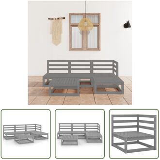 Tuinset Grenenhout - Grijs - 70x70x67cm - Modulair