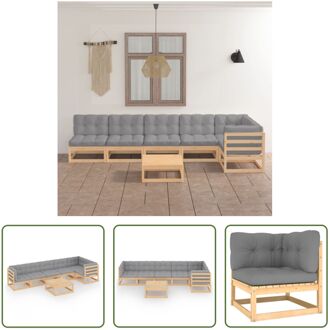 Tuinset Grenenhout - Grijs - 70x70x67cm - Modulair