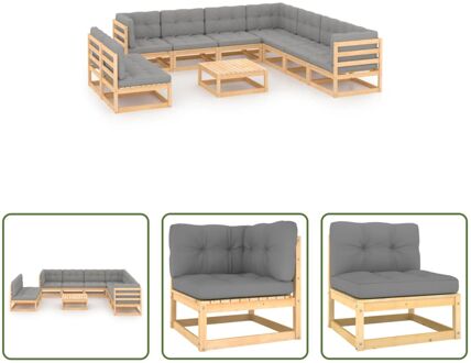 Tuinset Grenenhout Lounge - 70x70x67 cm - Grijs