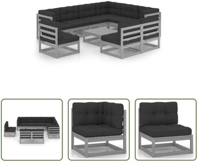 Tuinset Grenenhout - Lounge - Grijs - 70x70x67cm - 100% polyester