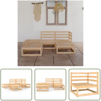 Tuinset Grenenhout - Modulair - 70x70x67 cm - 3-delige set Bruin