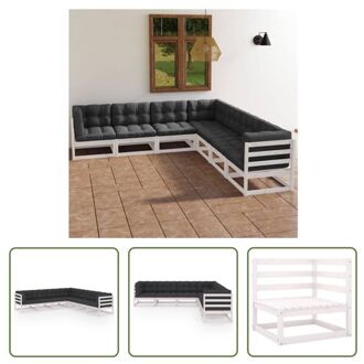 Tuinset Grenenhout - Modulaire Loungebank - Wit - 70x70x67 cm