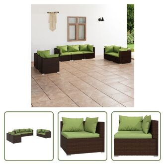 Tuinset Hoekbank Bruin PE-rattan - 70x70x60.5 cm - Modulair design