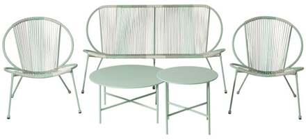 Tuinset Loes - groen/beige - 5-delig